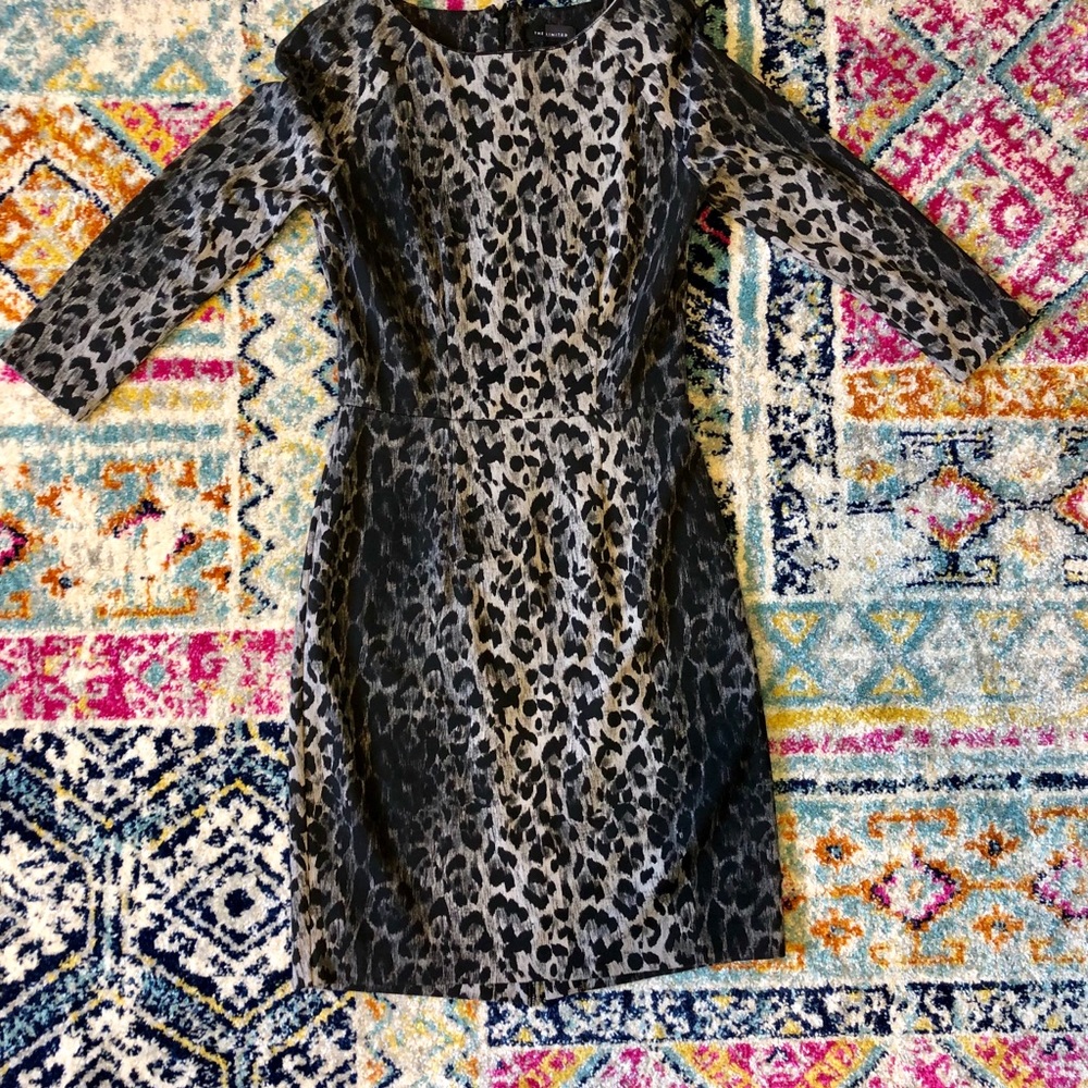 The Limited Gray Leopard Print Dress